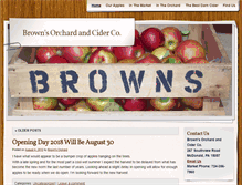 Tablet Screenshot of brownsorchardandcider.com